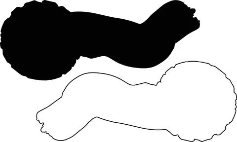 Abstract organic shape silhouette vector Stock Illustration