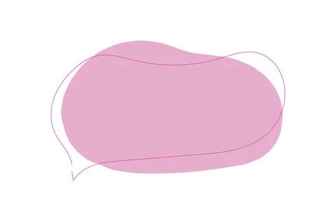 Abstract organic shape with a thin outline, representing a thought bubble Stock Illustration