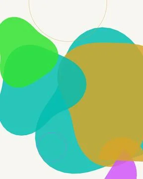 Abstract Organic Shapes Background with Boho Style Minimalist Design and Vi.. Stock Illustration