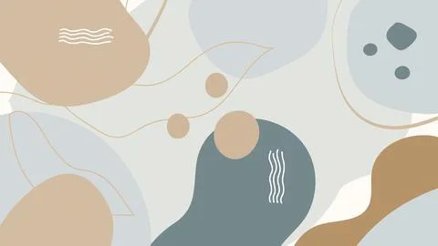 Abstract Organic Shapes Background Minimalist Design Stock Illustration
