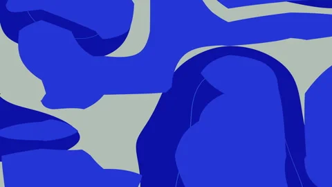 Abstract organic shapes in cool blue and grey tones Stock Footage 341056012