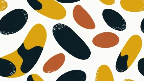 Abstract organic shapes drifting on white background, stylized pattern back.. Stock Footage 342046961