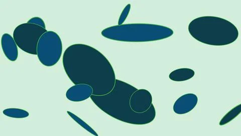 Abstract organic shapes floating with a clean blue-green gradient backgroun.. 스톡 일러스트