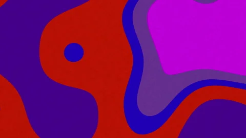 Abstract Organic Shapes Flowing Motion Background Red Blue Purple Violet Stock Footage 339701475