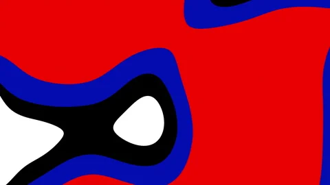Abstract Organic Shapes Flowing Red Blue White Black Seamless Motion Background Vídeos de archivo 339706113