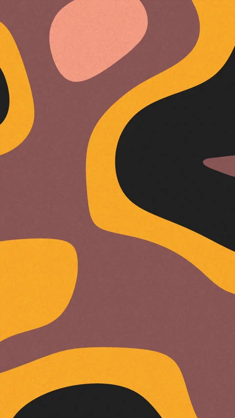 Abstract organic shapes fluid motion background groovy retro style warm color Stock Footage 339709020