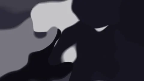 Abstract organic shapes in grayscale shifting with subtle light movement fo.. Video stock 341687969