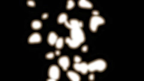 Abstract organic shapes moving gently in darkness with soft glowing light t.. Video stock 343422734