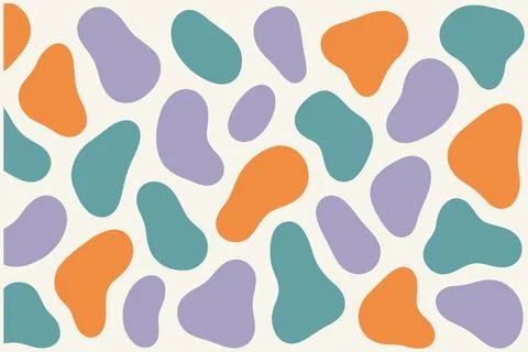 Abstract organic shapes pattern background design Stock Illustration