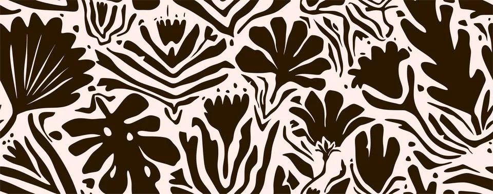 Abstract organic shapes seamless pattern Stock Illustration
