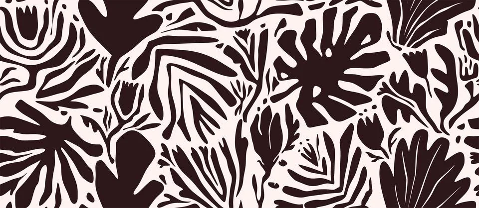 Abstract organic shapes seamless pattern Stock Illustration