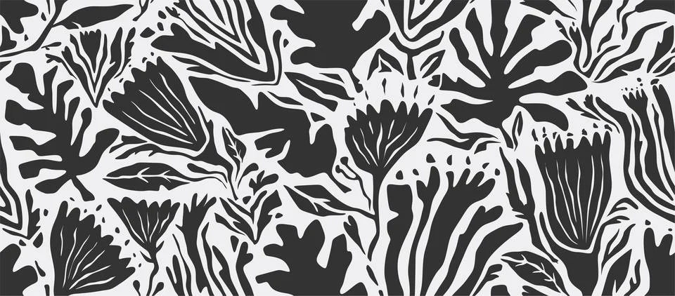 Abstract organic shapes seamless pattern Stock Illustration