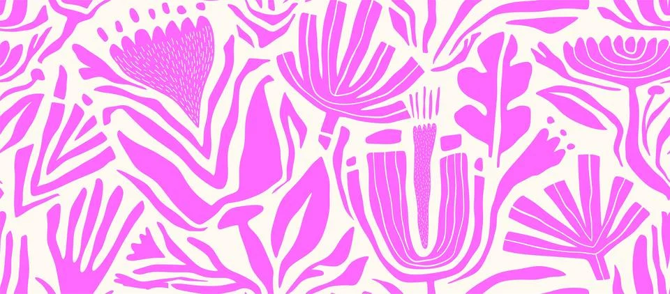 Abstract organic shapes seamless pattern Stock Illustration