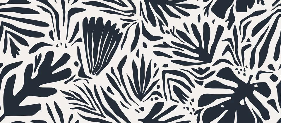 Abstract organic shapes seamless pattern Stock Illustration