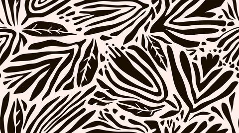 Abstract organic shapes seamless pattern Stock Illustration