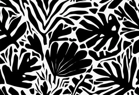 Abstract organic shapes seamless pattern Stock Illustration