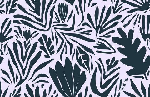 Abstract organic shapes seamless pattern Stock Illustration