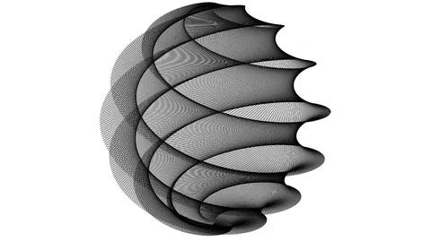 Abstract Organic Shell 3d Virtual Conceptual Geometric Complex Object Loop Stock Footage 118987017