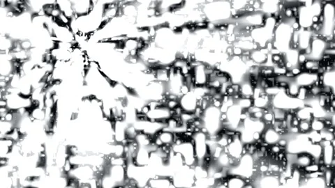 Abstract Organic Textures forming a digital pattern with a central black vo.. Video stock 342519905