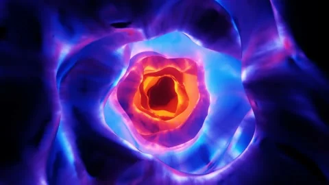 Abstract Organic Tunnel vj Loop, 4k Satisfying Shining Liquid Walls, 3D Rendered Stock-Footage 166232865