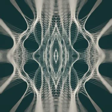 Abstract organic web. Modern background. 3d rendering illustration Stockillustratie