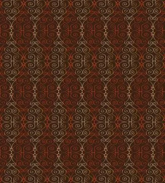 Abstract orient pattern. Floral swirl Line textured tile ornament Stock Illustration