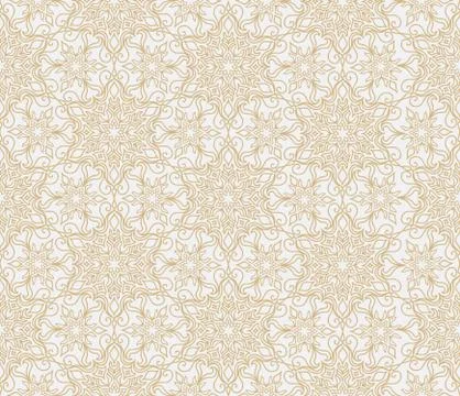 Abstract oriental floral seamless pattern. Arabic flower geometr Stock Illustration