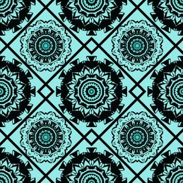 Abstract oriental geometrical seamless pattern Stock Illustration