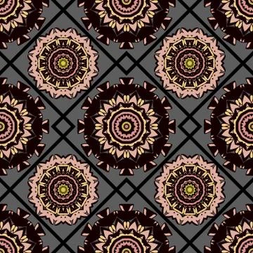 Abstract oriental geometrical seamless pattern Stock Illustration