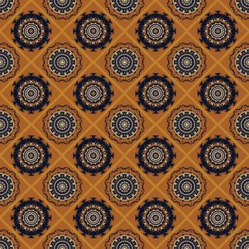 Abstract oriental geometrical seamless pattern Stock Illustration