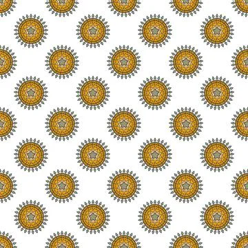 Abstract oriental pattern in boho style. Stock Illustration