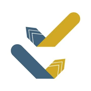 Abstract origami arrow Stock Illustration