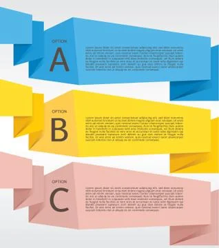 Abstract origami banner vector Illustrazione stock