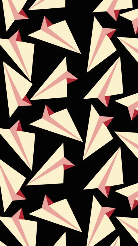 Abstract Origami Paper Plane Pattern Motion Graphics Background Vídeos de archivo 347484973