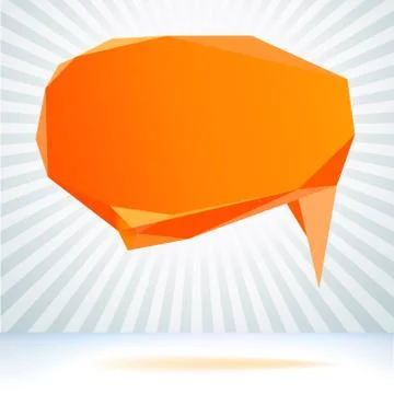 Abstract origami speech bubble background.  + EPS8 Stock Illustration