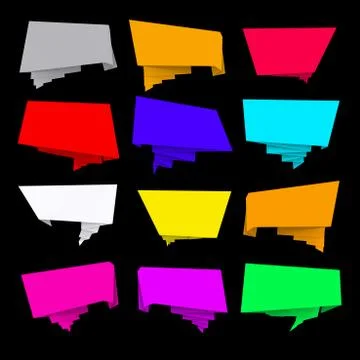 Abstract origami speech bubble Stock Illustration