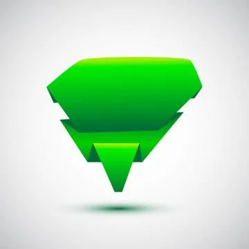 Abstract origami speech bubble Illustrazione stock