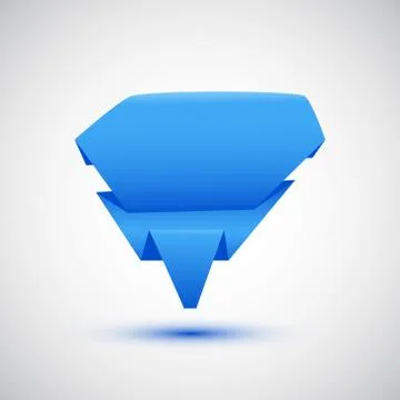 Abstract origami speech bubble Stock Illustration