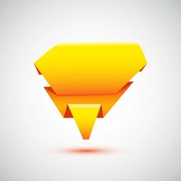 Abstract origami speech bubble Stock-Illustration