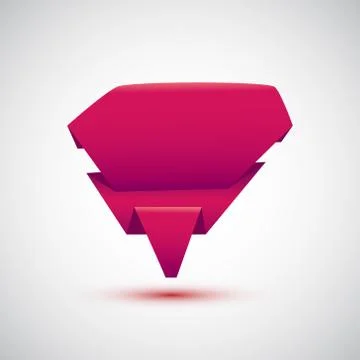 Abstract origami speech bubble イラスト素材