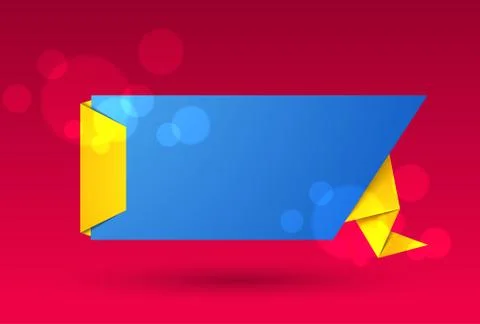 Abstract origami speech bubble. Illustrazione stock