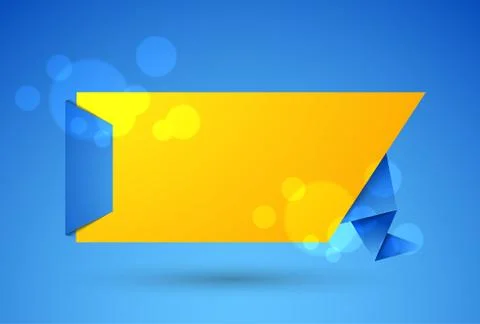 Abstract origami speech bubble. Illustrazione stock