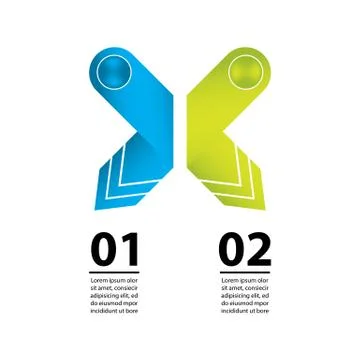 Abstract origami speech bubble Illustrazione stock