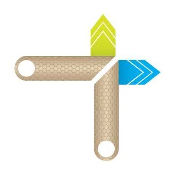 Abstract origami speech bubble with metallic grid design Stock Illustration