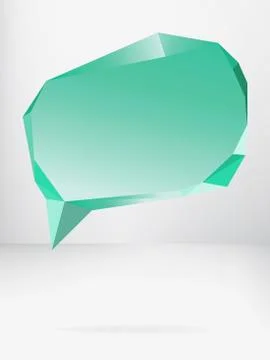 Abstract origami speech bubble template.  + EPS8 Stock Illustration