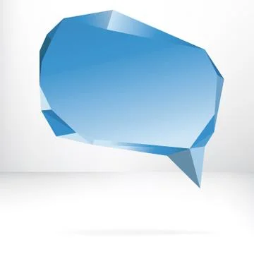 Abstract origami speech bubble template.  + EPS8 Stock Illustration