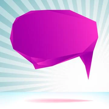Abstract origami speech bubble template.  + EPS8 Stock Illustration