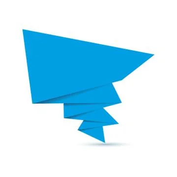 Abstract origami speech bubble. Vector illustration Illustrazione stock