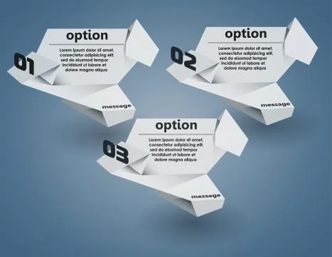 Abstract origami speech bubble vector background. Stock Illustration