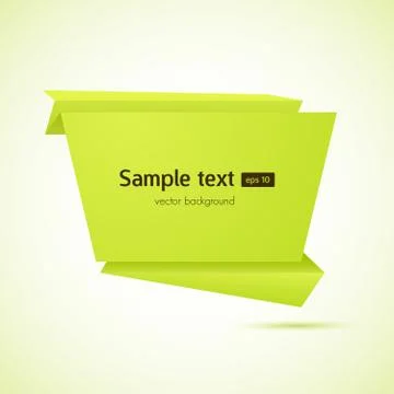 Abstract origami speech bubble vector background Stock Illustration